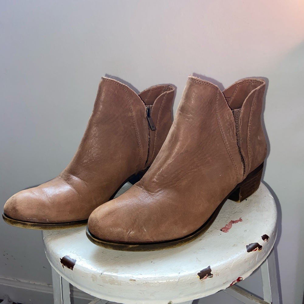 Lucky brand distressed booties
